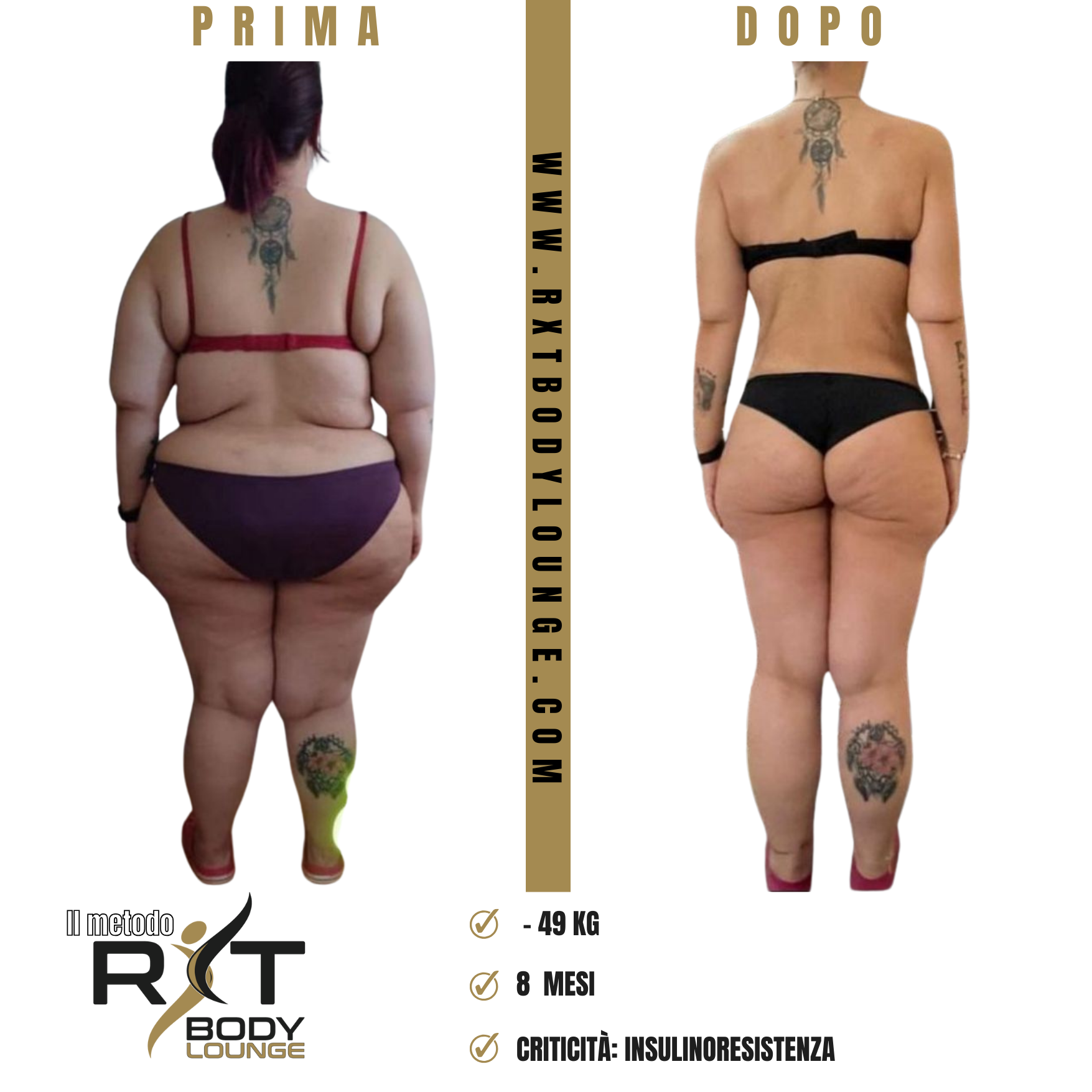 RXT Body Lounge Prima e Dopo